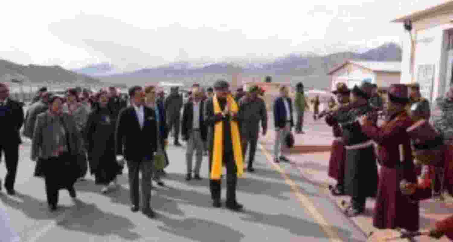 CJI Surya kant receives traditional welcome in Ladakh CJI Surya kant receives traditional welcome in Ladakh