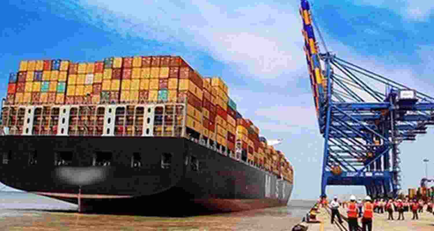 Image of a cargo ship. Image of a cargo ship.