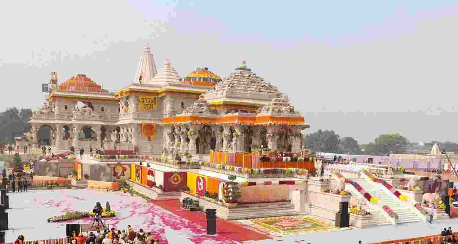 The Ram temple complex in Ayodhya, where construction work is in its final phase and expected to conclude by April 30, with overall project costs estimated at around Rs 1,900 crore. The Ram temple complex in Ayodhya, where construction work is in its final phase and expected to conclude by April 30, with overall project costs estimated at around Rs 1,900 crore.