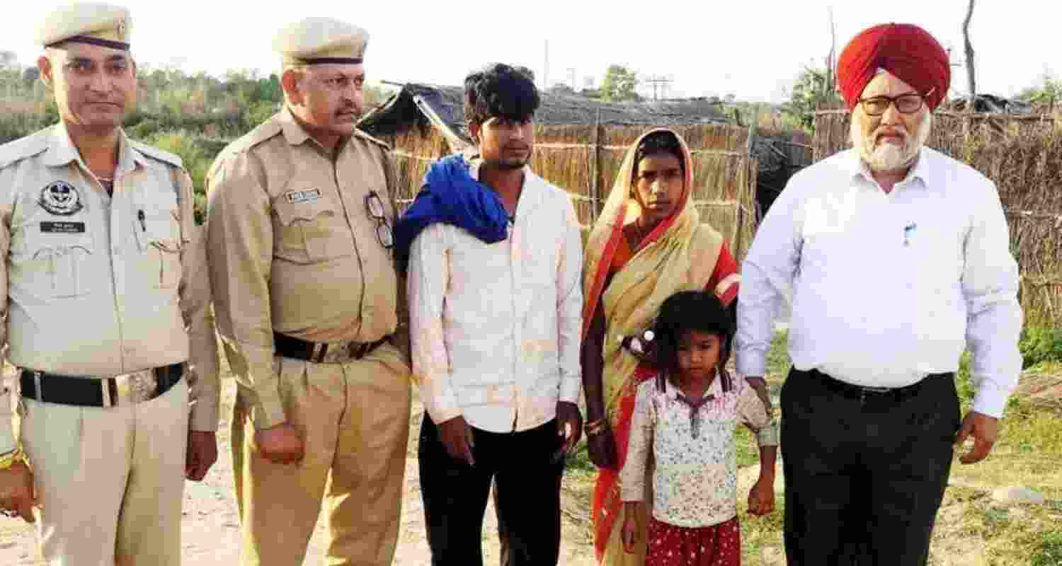 Rescued child safely handed over to her parents in Behdala village following official action. Rescued child safely handed over to her parents in Behdala village following official action.