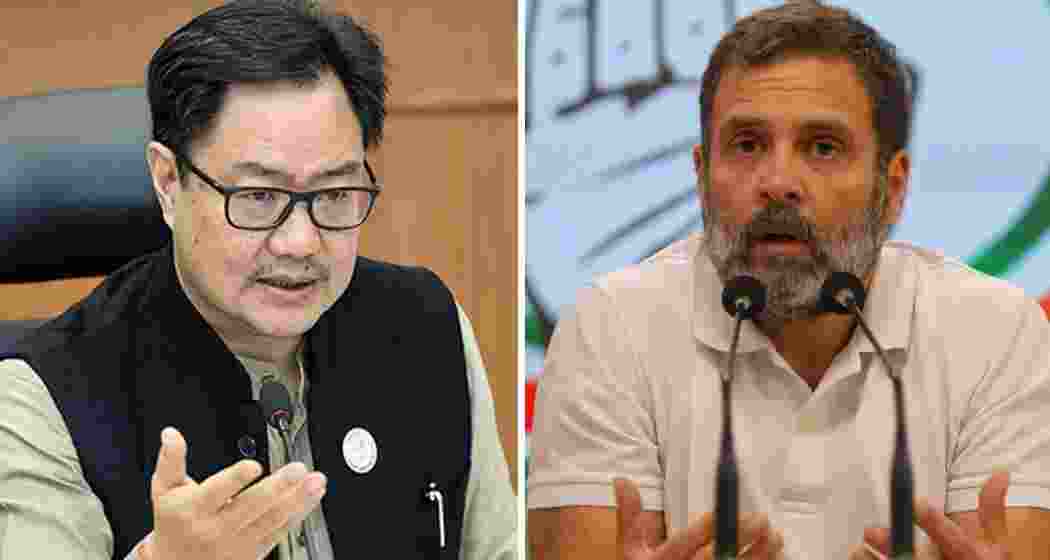 Kiren Rijiju and Rahul Gandhi. Kiren Rijiju and Rahul Gandhi.