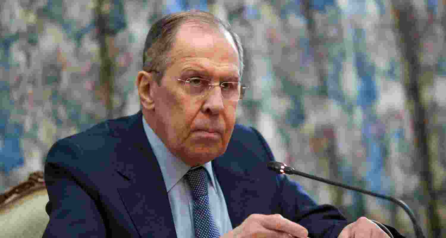 Russia's Foreign Minister Sergei Lavrov attends a meeting with Vladislav Deinego. Russia's Foreign Minister Sergei Lavrov attends a meeting with Vladislav Deinego.