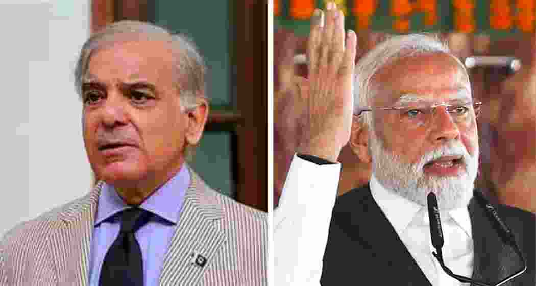 Pakistan Prime Minister Shehbaz Sharif and Indian Prime Minister Narendra Modi. Pakistan Prime Minister Shehbaz Sharif and Indian Prime Minister Narendra Modi.