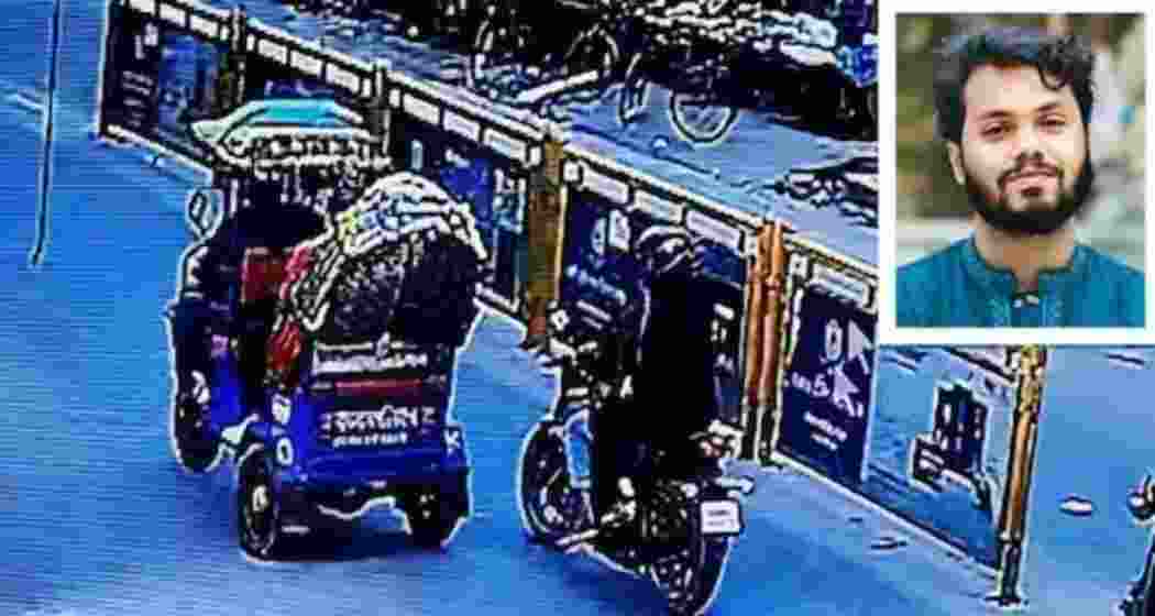 In this video grab, two unidentified motorcycle-borne assailants, who had been following Osman Hadi’s rickshaw, are seen before shooting the student leader in the head in Dhaka on December 12. In this video grab, two unidentified motorcycle-borne assailants, who had been following Osman Hadi’s rickshaw, are seen before shooting the student leader in the head in Dhaka on December 12.