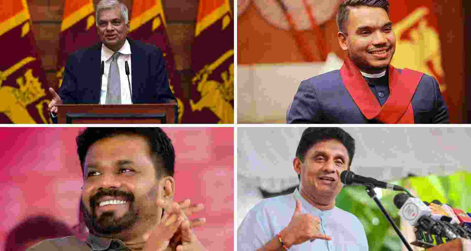 Besides incumbent President Wickremesinghe, the other prominent candidates are Namal Rajapaksa, the 38-year-old heir to the Rajapaksa dynasty, the main opposition leader Sajith Premadasa and the Marxist JVP leader Anura Kumara Dissanayake. Besides incumbent President Wickremesinghe, the other prominent candidates are Namal Rajapaksa, the 38-year-old heir to the Rajapaksa dynasty, the main opposition leader Sajith Premadasa and the Marxist JVP leader Anura Kumara Dissanayake.