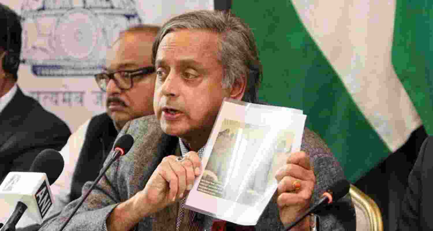 A file photo of Congress MP Shashi Tharoor. A file photo of Congress MP Shashi Tharoor.