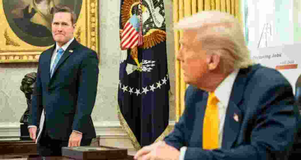 President Trump (R) has refused to sack National Security Adviser Mike Waltz (L) despite growing calls for his dismissal over a security lapse involving a leaked discussion on airstrikes in Yemen. President Trump (R) has refused to sack National Security Adviser Mike Waltz (L) despite growing calls for his dismissal over a security lapse involving a leaked discussion on airstrikes in Yemen.