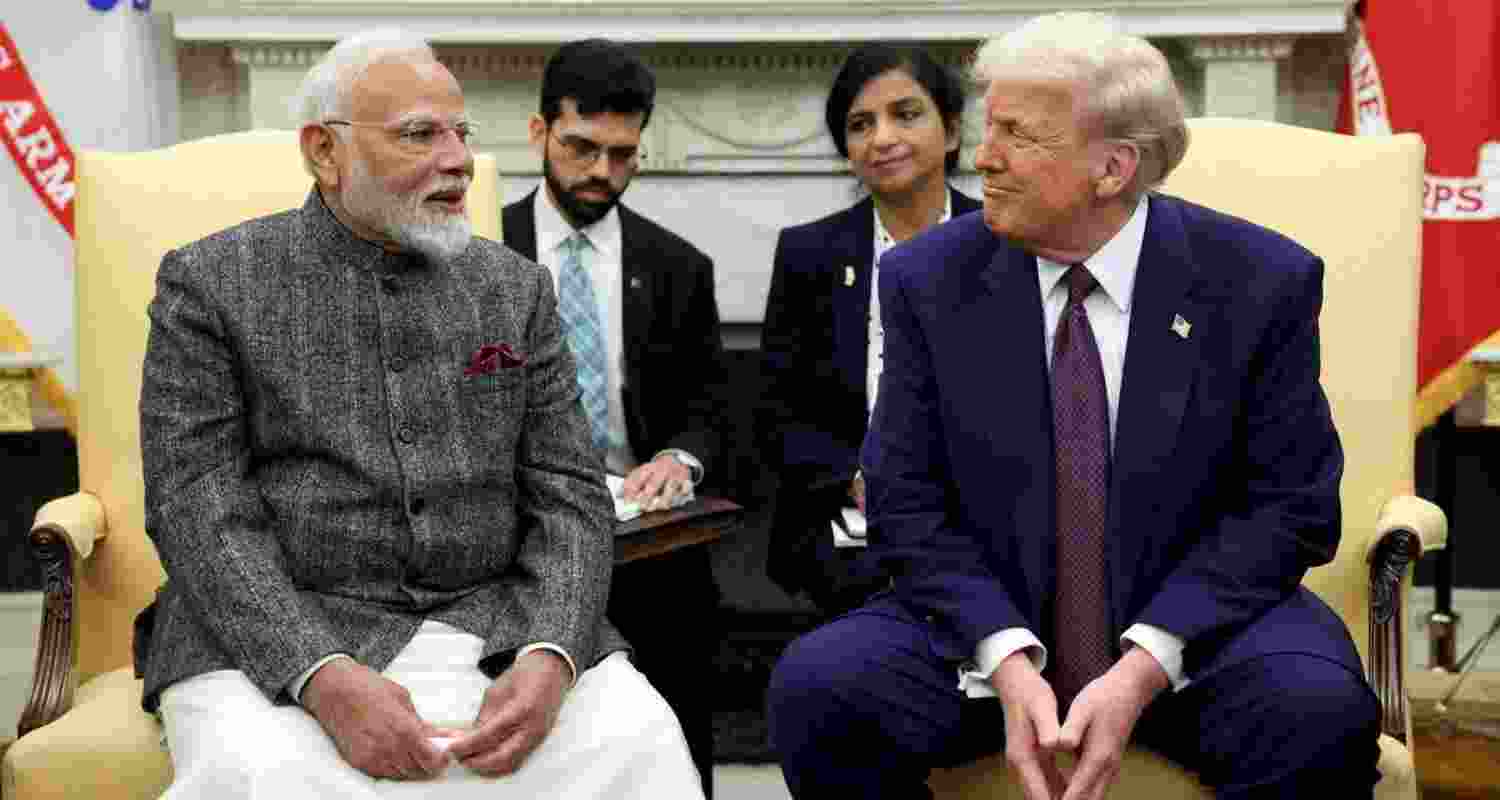 PM Narendra Modi spoke with Donald Trump on the Gaza peace plan and trade negotiations. PM Narendra Modi spoke with Donald Trump on the Gaza peace plan and trade negotiations.