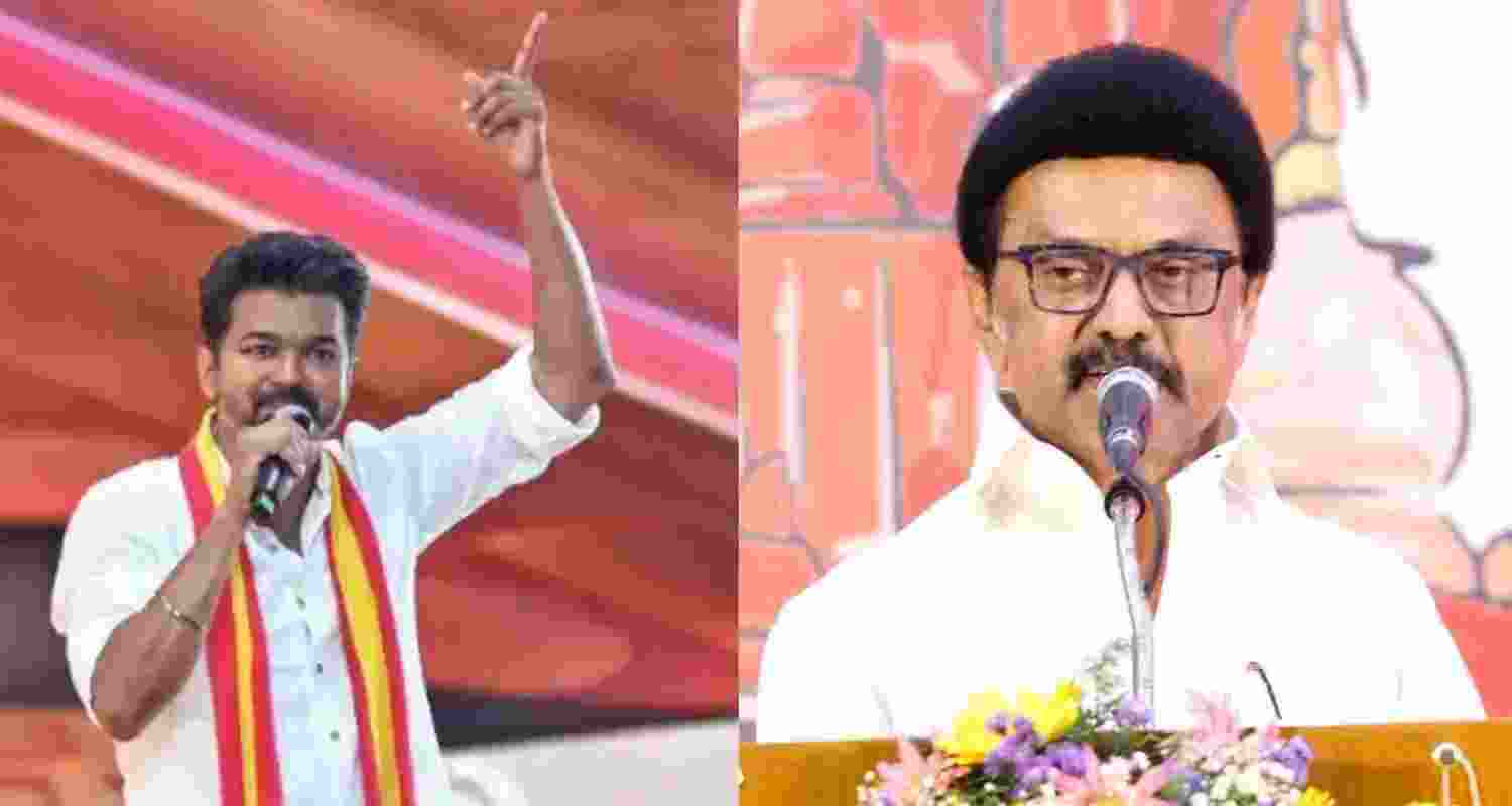 TVK’s Vijay slams Stalin over presence at NITI Aayog Meet TVK’s Vijay slams Stalin over presence at NITI Aayog Meet