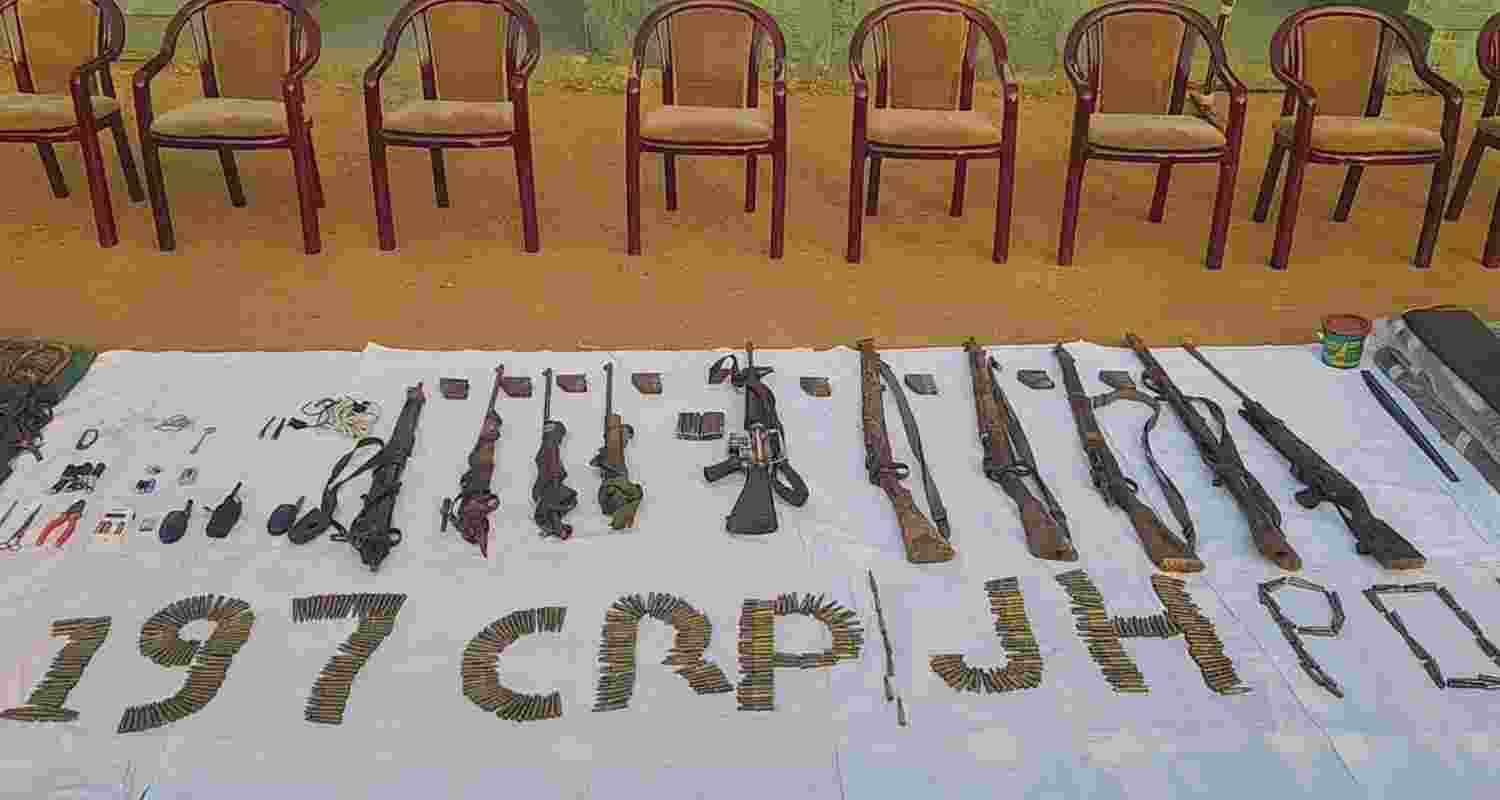 Security forces recover explosives in Jharkhand operation. Security forces recover explosives in Jharkhand operation.
