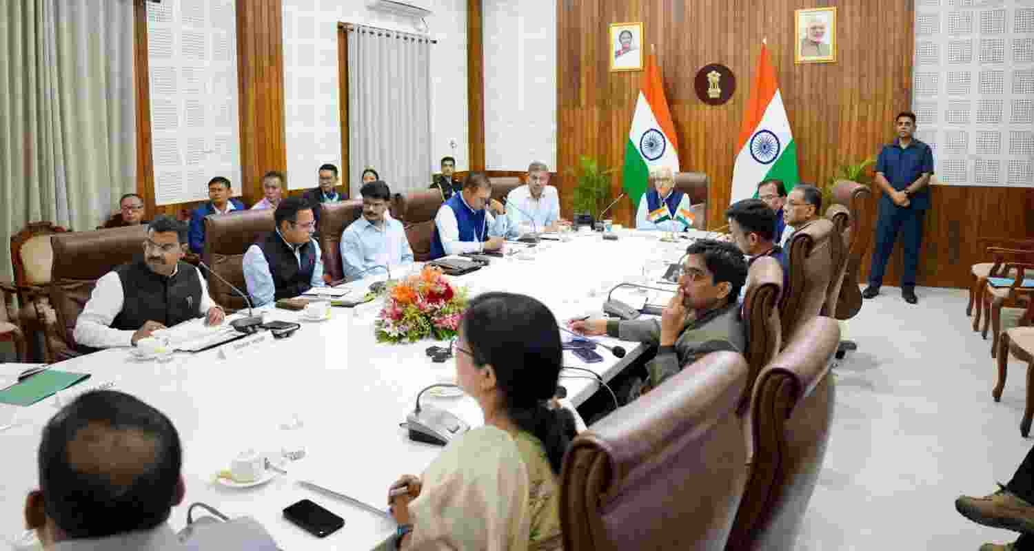 Manipur law and order reviewed by Home Secretary. Manipur law and order reviewed by Home Secretary.