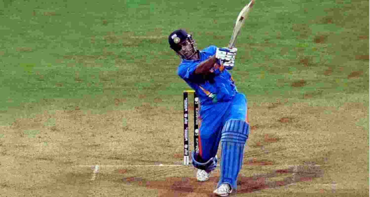 M S Dhoni as he hits Winning Runs in the Final of 2011 ODI World Cup, Making India lift the World Cup after 28 Years. File Photo. M S Dhoni as he hits Winning Runs in the Final of 2011 ODI World Cup, Making India lift the World Cup after 28 Years. File Photo.