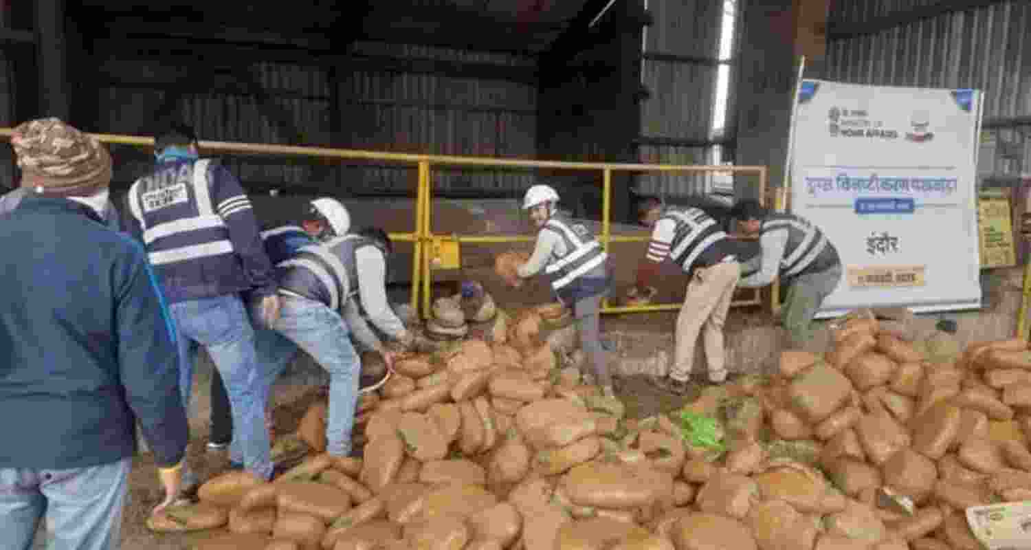 NCB Indore destroys 2400 kg of seized narcotics NCB Indore destroys 2400 kg of seized narcotics