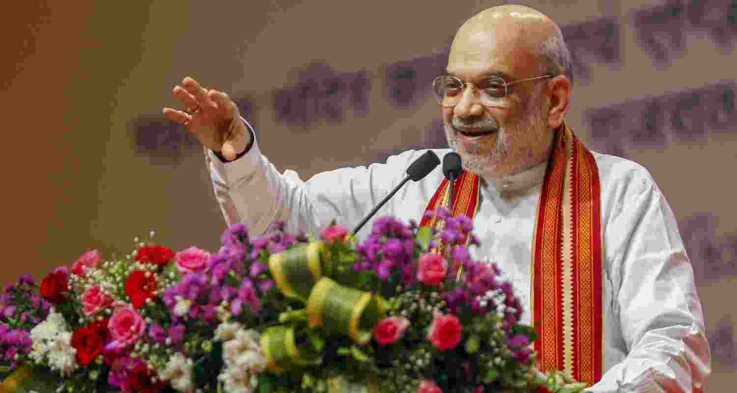 HM Shah calls Hindi a companion language at Gandhinagar event. HM Shah calls Hindi a companion language at Gandhinagar event.