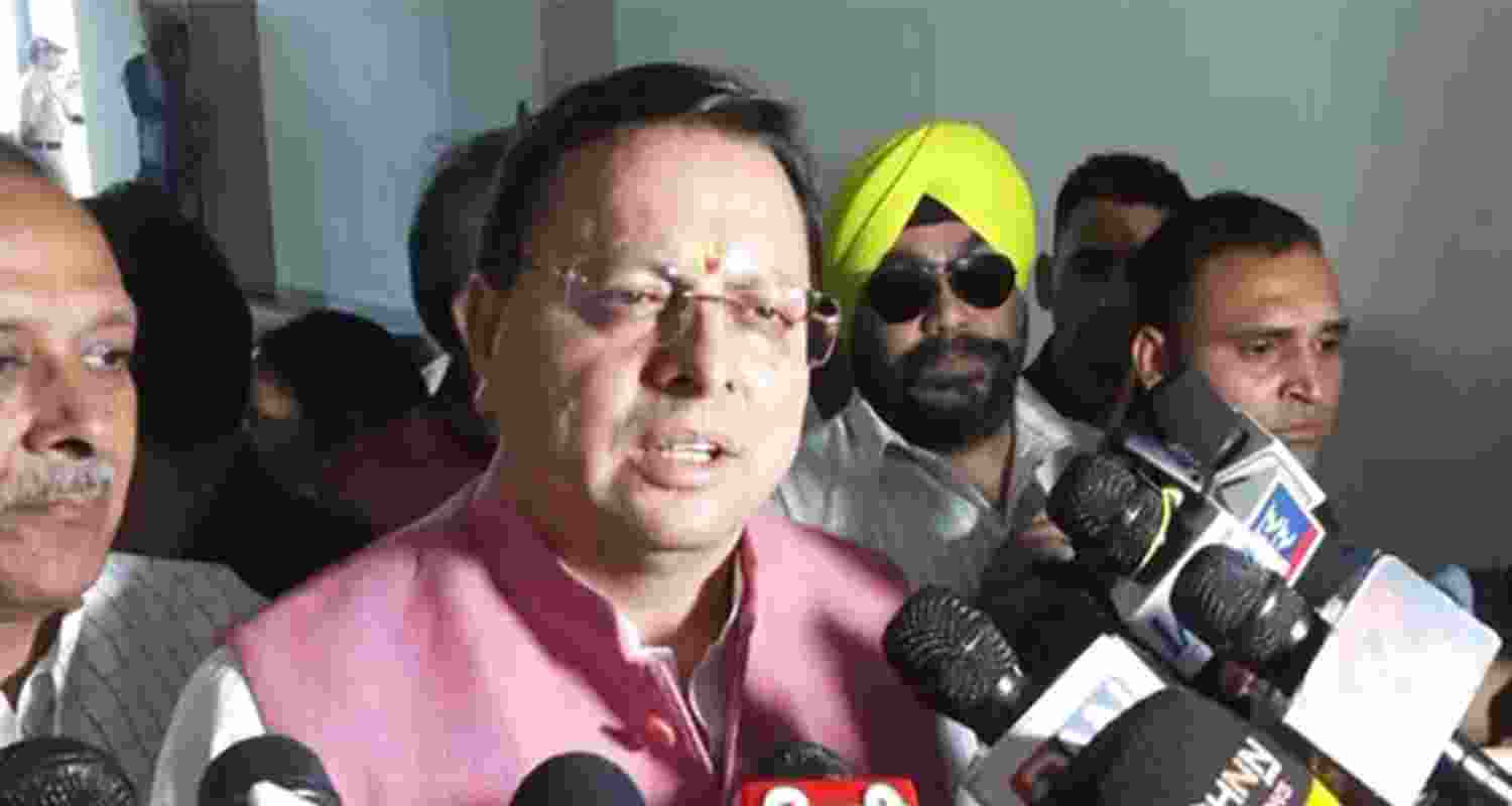 Uttarakhand Chief Minister Pushkar Singh Dhami. Uttarakhand Chief Minister Pushkar Singh Dhami.