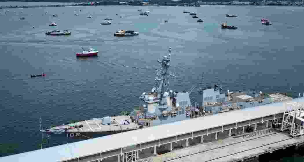 The US Navy warship USS Sampson docks at the Amador International Cruise Terminal in Panama City on Tuesday. The US Navy warship USS Sampson docks at the Amador International Cruise Terminal in Panama City on Tuesday.