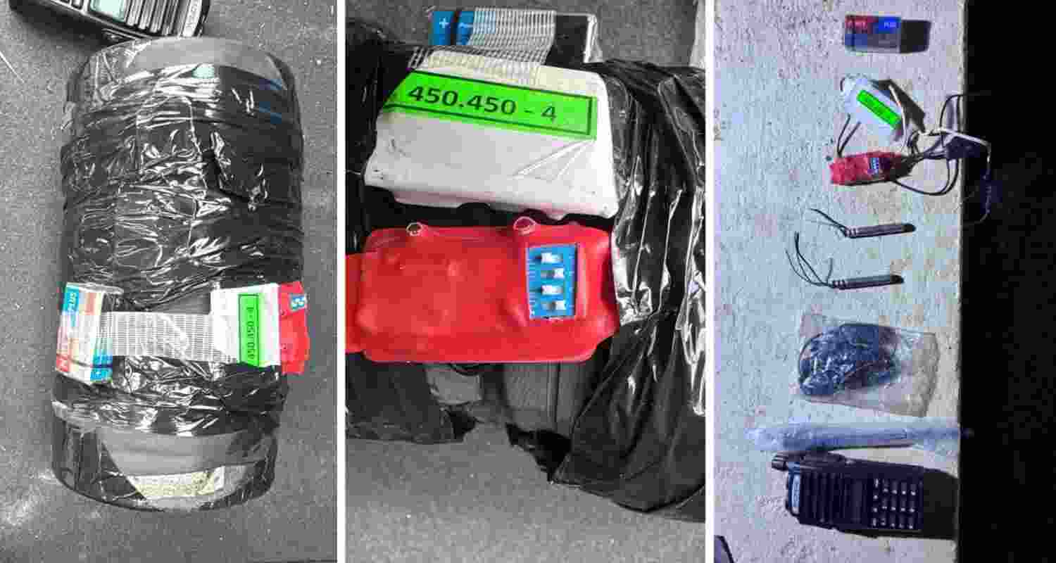 During the operation, authorities recovered five hand grenades, two detonators, and material used for assembling an improvised explosive device (IED) During the operation, authorities recovered five hand grenades, two detonators, and material used for assembling an improvised explosive device (IED)