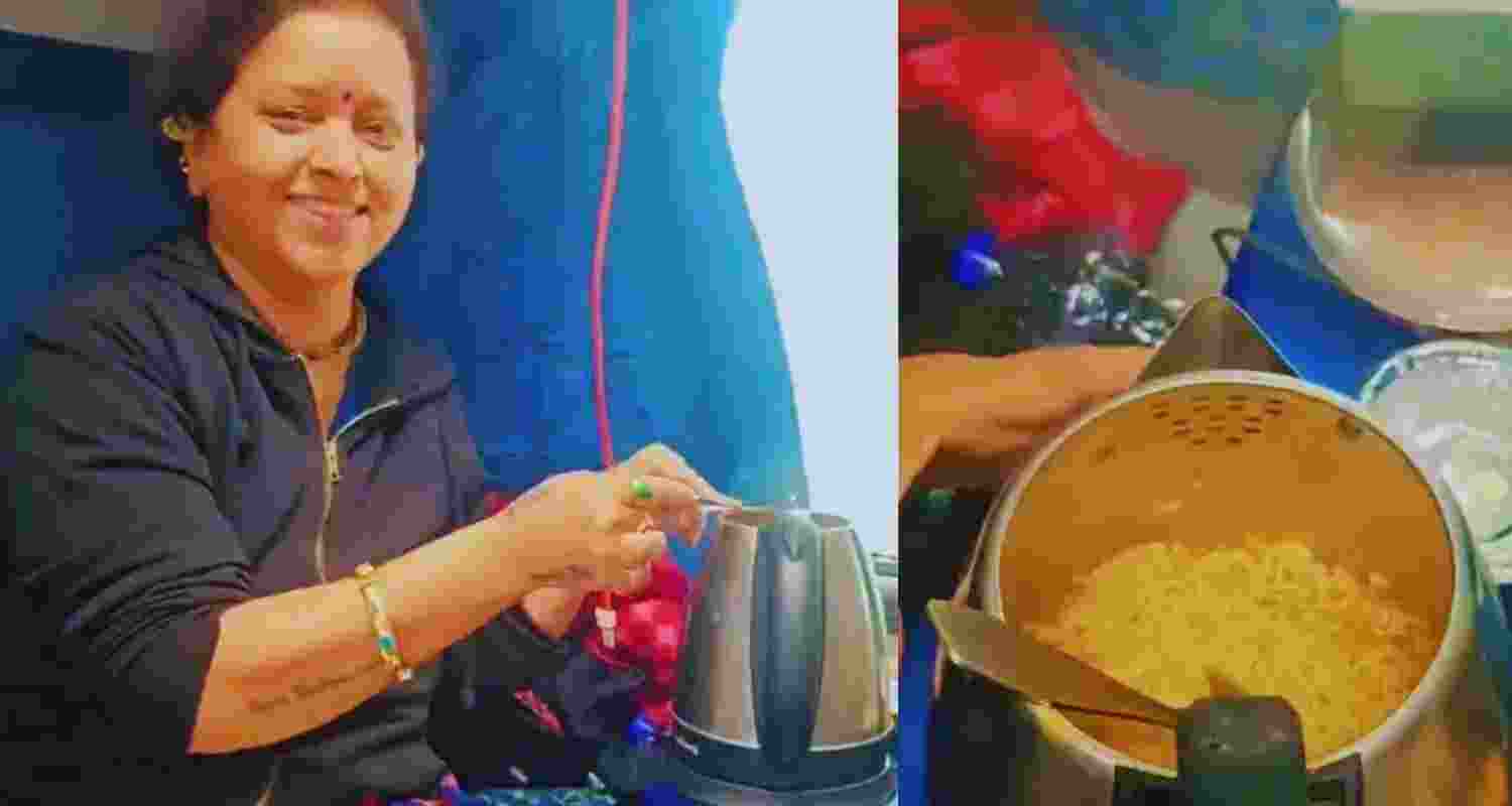 Central Railway is tracing a woman seen cooking Maggi in an AC coach using an electric kettle. Central Railway is tracing a woman seen cooking Maggi in an AC coach using an electric kettle.