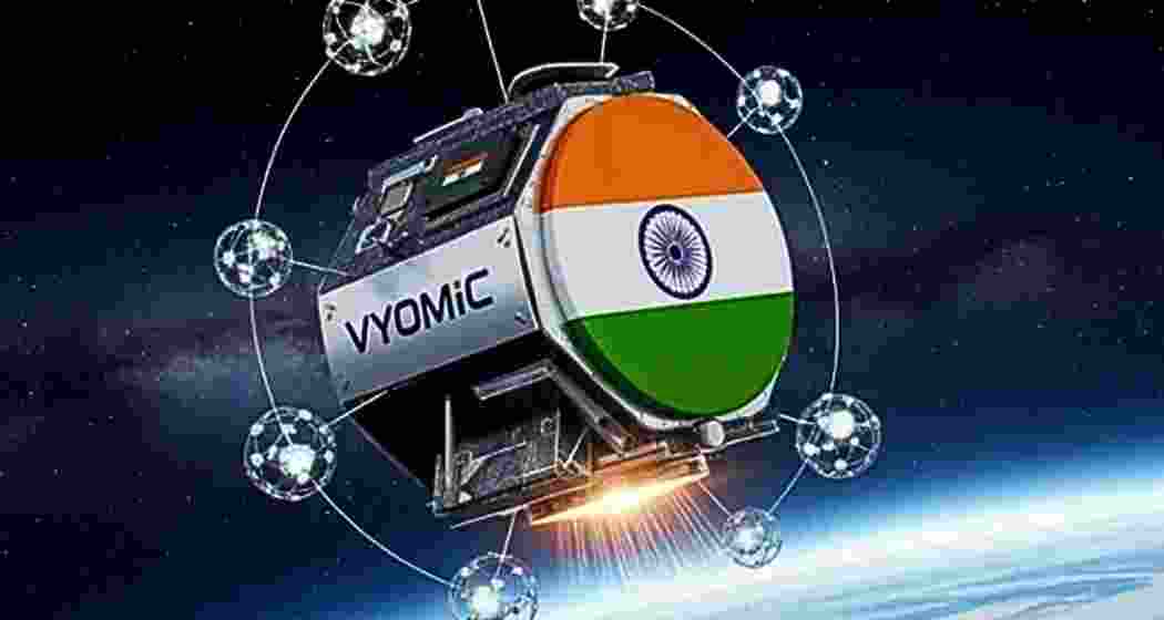 Representative image of the satellite launched by VyomIC in space. Representative image of the satellite launched by VyomIC in space.